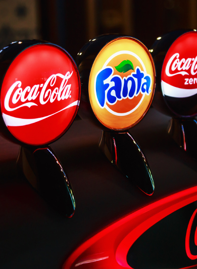 Coca-Cola bag-in-box syrup installation for commercial soda systems