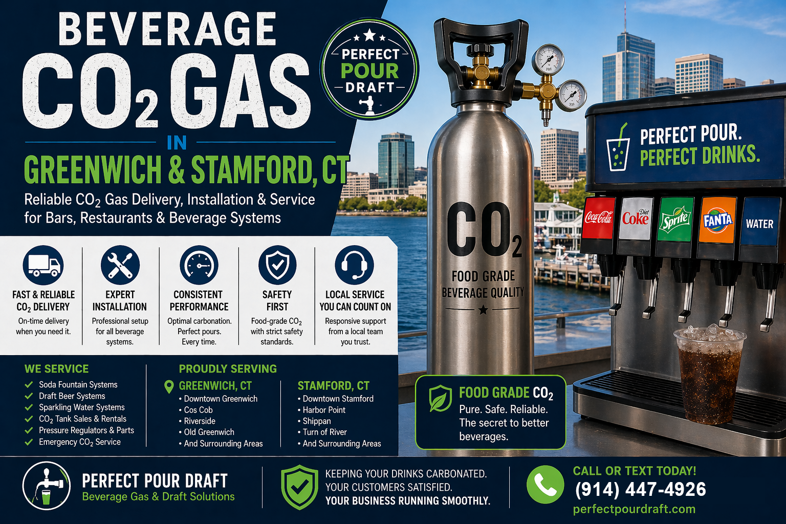 Beverage CO₂ Gas in Greenwich & Stamford, CT