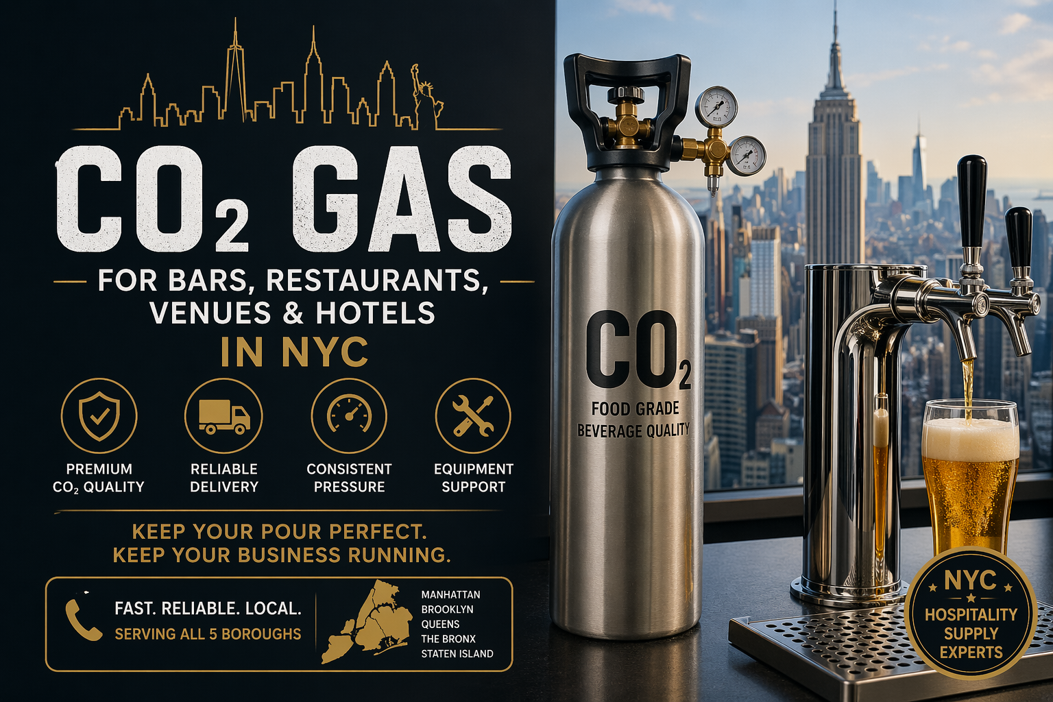 CO₂ Gas for Bars, Restaurants, Venues & Hotels in NYC