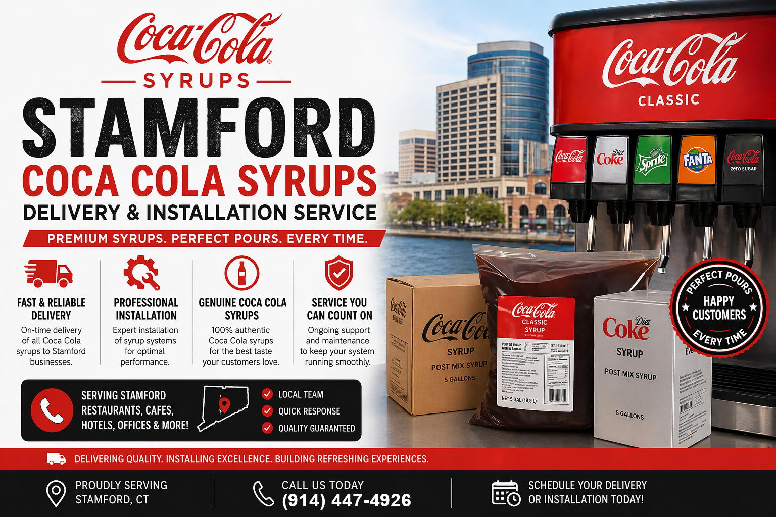 Stamford Coca Cola Syrups Delivery & Installation Service