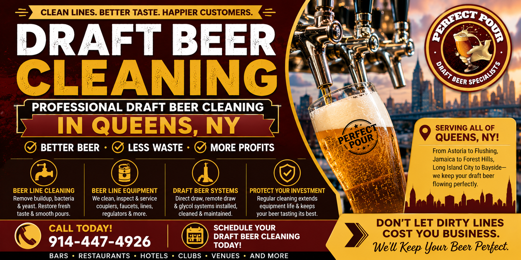 Draft Beer Cleaning Queens, NY | Beer Line Equipment & Draft Beer Systems