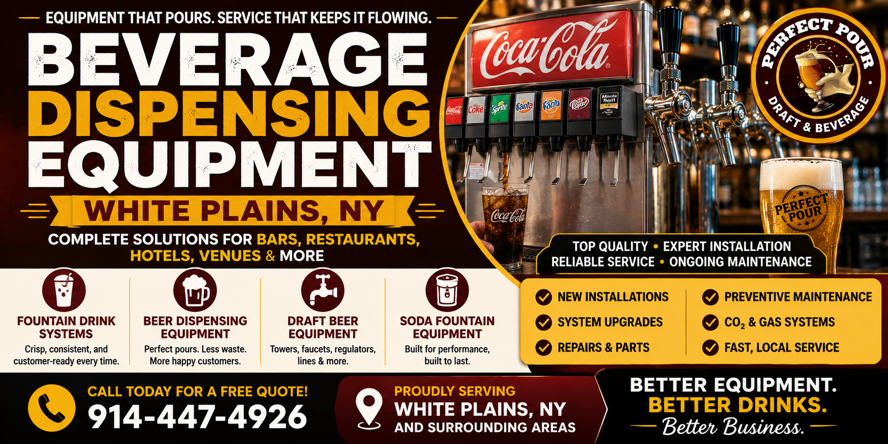 Beverage Dispensing Equipment White Plains | Soda & Draft Beer Systems
